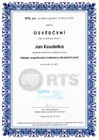 Osvědčení RTS, a.s.